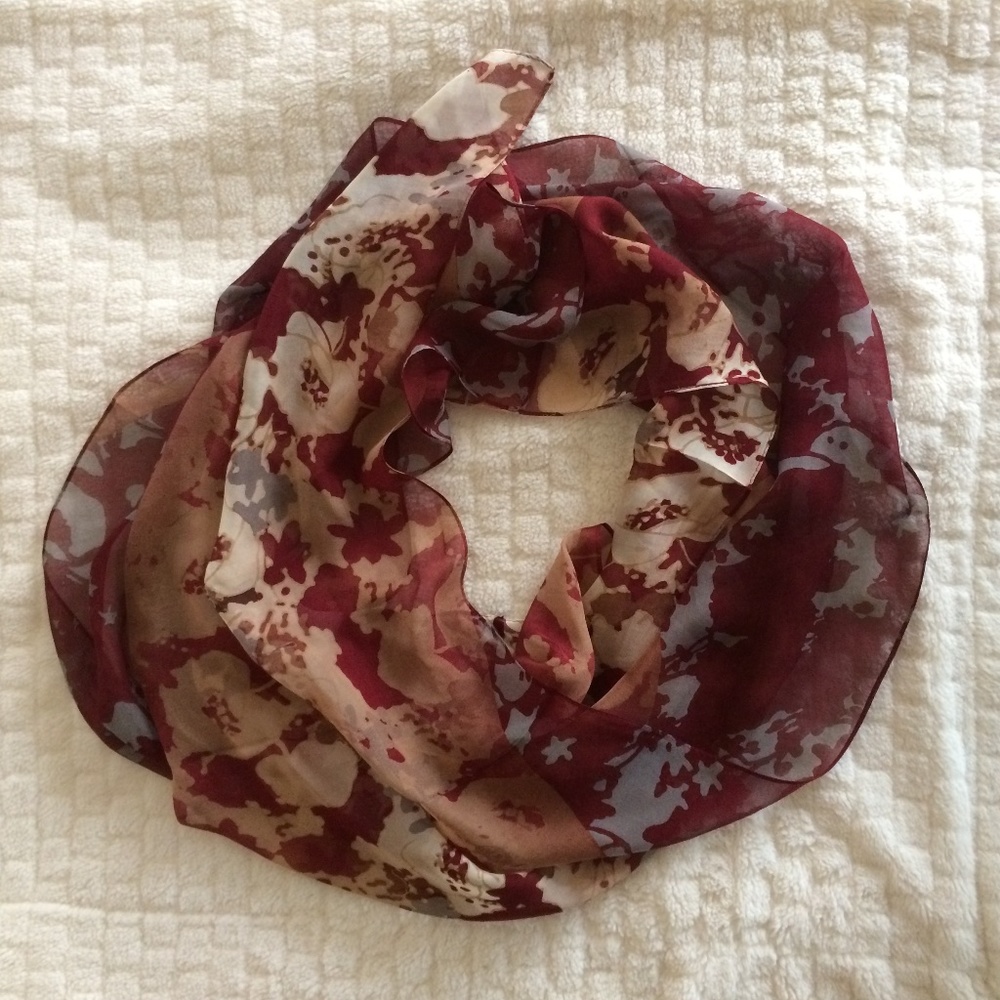 Floral Silk Scarf